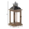 Large Monticello Wooden Lantern - Rustic Home Decor and Outdoor Lighting Accessory