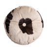 Round Cowhide Throw Pillow