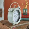 Mint Twin Bell Tabletop Clock