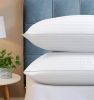 Set of 2 Machine Washable Down Alternative Bed Pillow with Cotton Cover - King