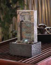 Serene Cascading Water Tabletop Fountain for Relaxation and Home Decor