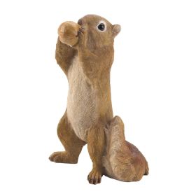 EATING WALNUT SQUIRREL FIGURINE