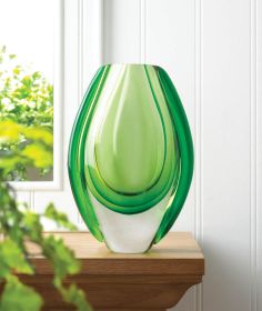 Emerald Art Glass Vase