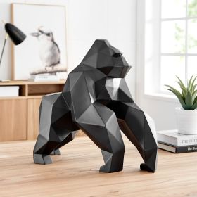 Geometric Ape Sculpture (Option: Matte Black)